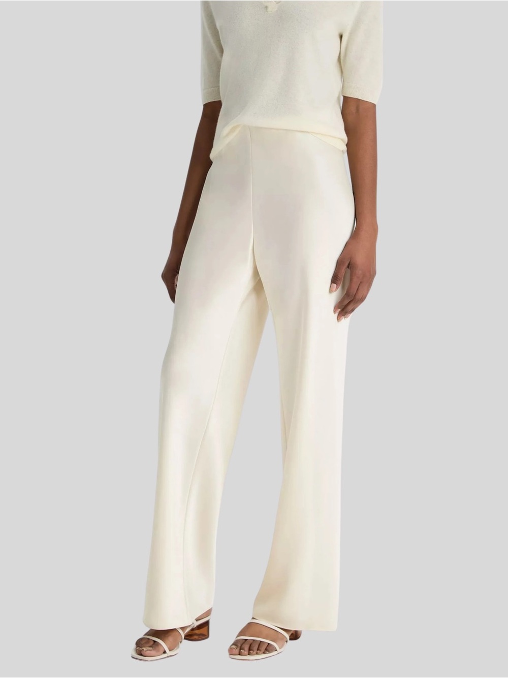 Vince fluid bias cut pants bone